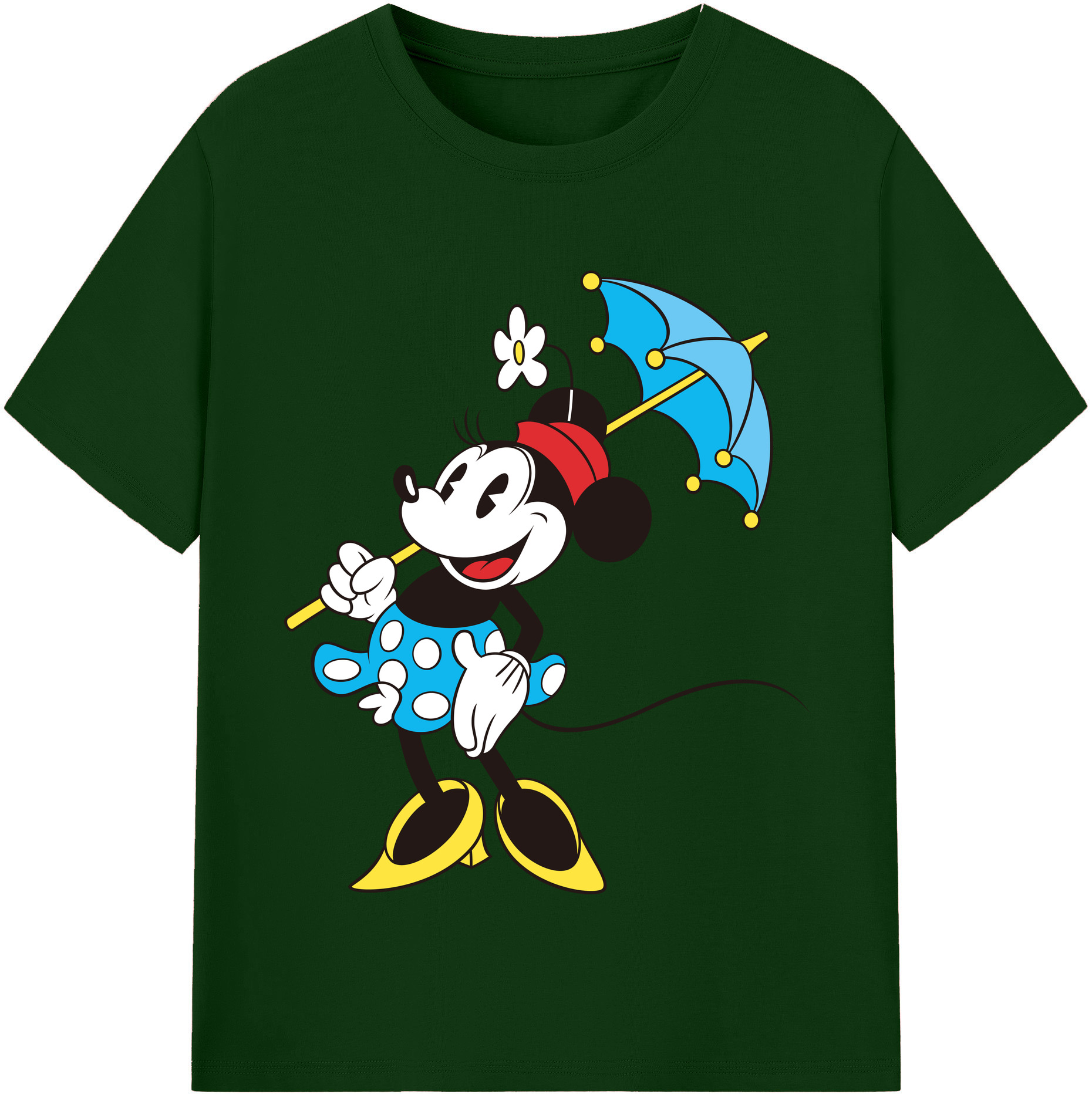 （画像用） ミッキーマウス Mickey Mouse 綿100％半袖Tシャツ（フロントプリント）